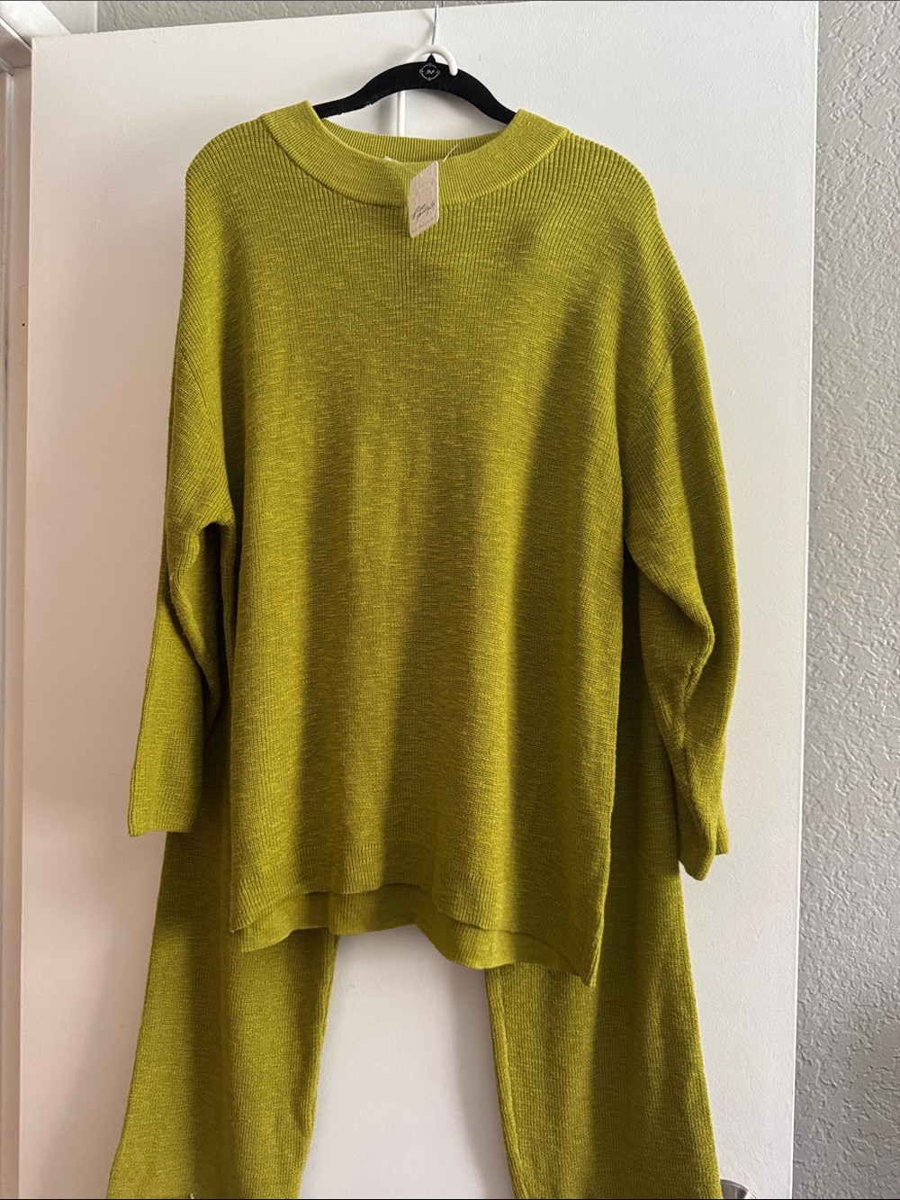 Free People Olive Green Relaxed Knit Top